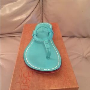 BERNARDO TURQUOISE MATRIX SANDALS SZ 6.5 NEW